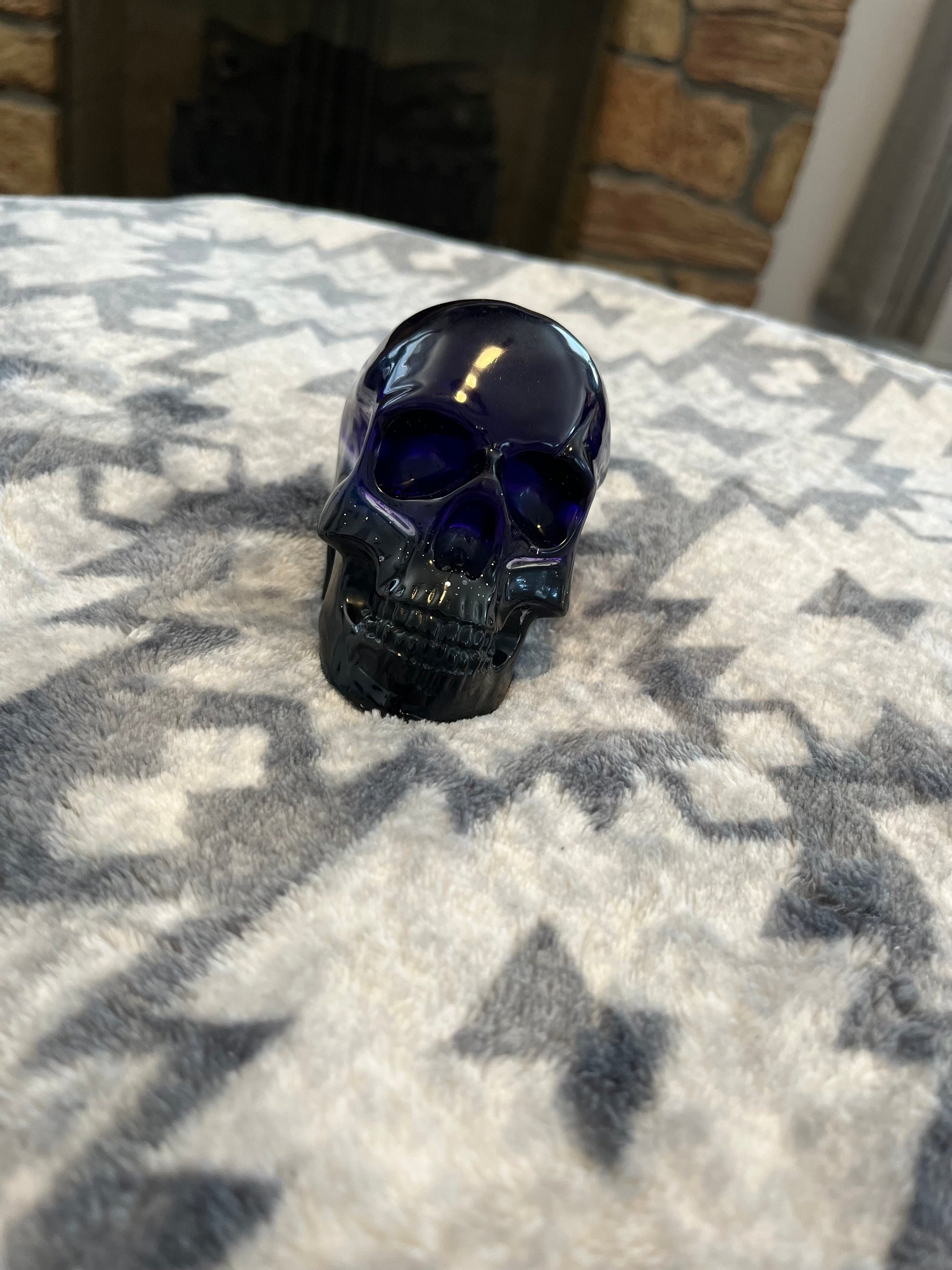 Purple/black epoxy skull